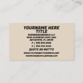 Meubels bekleed kussen visitekaartje (Achterkant)