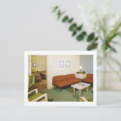 Meubels kamer interieur retro uit de midden eeuw briefkaart (Staand voorkant)