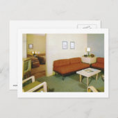 Meubels kamer interieur retro uit de midden eeuw briefkaart (Voorkant / Achterkant)