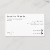 Meubelstoffering Visitekaartje (Achterkant)