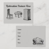 Meubilair Antiek Restauratie Up-Cycle Reparatie Visitekaartje (Voorkant / Achterkant)