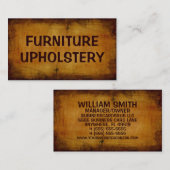 Meubilair Bekleding Antiek Visitekaartje (Voorkant / Achterkant)