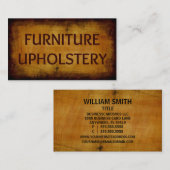 Meubilair Bekleding Antiek Visitekaartje (Voorkant / Achterkant)