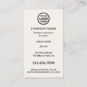 Meubilair Bekleding en Reparatie Visitekaartje (Achterkant)