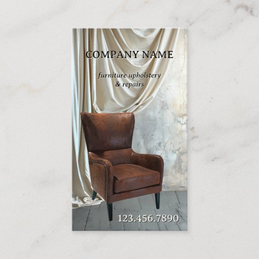 Meubilair Bekleding en Reparatie Visitekaartje (Voorkant)