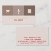 Meubilair Designer Stoel Kamer Decor Woonhuis Visitekaartje (Voorkant / Achterkant)