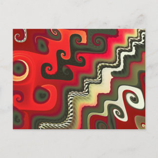 Meubilair met fractale kunst briefkaart
