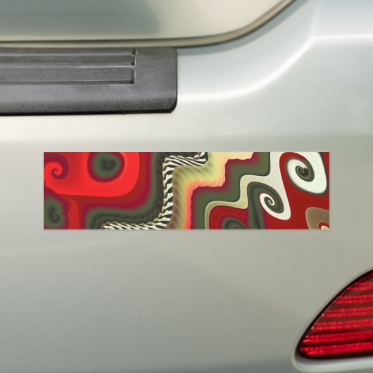 Meubilair met fractale kunst bumpersticker (Op auto)