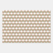 Meubilair uit de middelbare school in groenpapier inpakpapier vel (Voorkant 2)