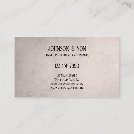 Meubilair Visitekaartje (Achterkant)