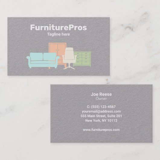 Meubilair Visitekaartje (Voorkant / Achterkant)