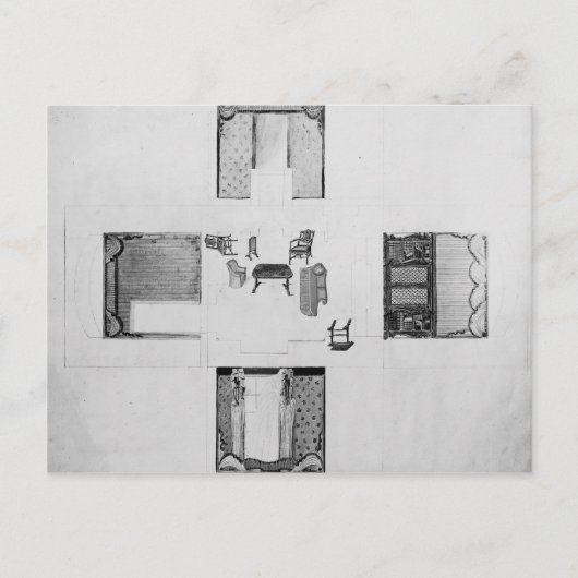 Meubilair voor een kleine woonkamer briefkaart (Voorkant)