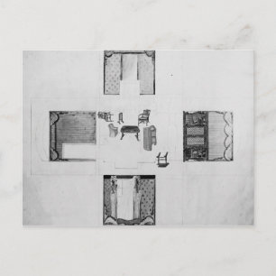 Meubilair voor een kleine woonkamer briefkaart