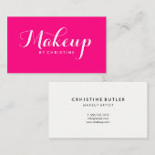 Meup artistieke roze minimalist visitekaartje (Voorkant / Achterkant)