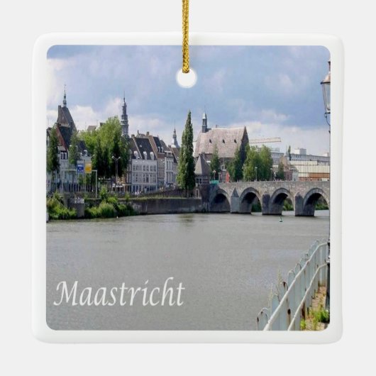 Meuse River MASS, Europa Keramisch Ornament (Achterkant)