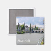 Meuse River MASS, Europe, Fridge Magneet (Voorkant / Achterkant)