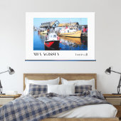 Mevagissey, Cornwall Canvas Afdruk (Insitu (Slaapkamer))