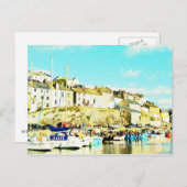 Mevagissey Cornwall England Aquarel Briefkaart (Voorkant / Achterkant)