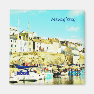 Mevagissey Cornwall England Waterverf Magneet