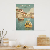 Mevagissey Cornwall Reisposter Poster (Keuken)