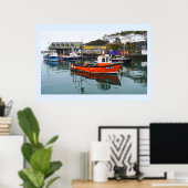 Mevagissey haven in Cornwall Poster (Thuiskantoor)