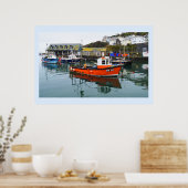 Mevagissey haven in Cornwall Poster (Keuken)