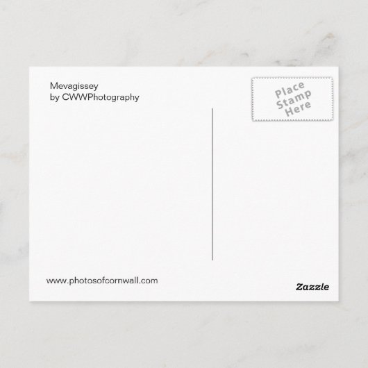 Mevagissey op Cornwall Briefkaart (Achterkant)