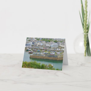 Mevagissey Vissen Village, Cornwall Card Kaart