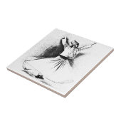 Mevlana Sufi Dervish Dancing Tegeltje (Zijkant)