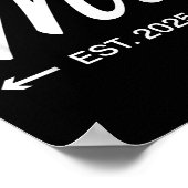 Mevr. Geschat 2025 Net Getrouwd Trouwfeest Mijnhee Poster (Hoek)