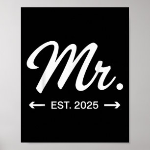Mevr. Geschat 2025 Net Getrouwd Trouwfeest Mijnhee Poster