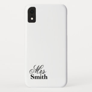 Mevr. Persoonlijke naam Wit Zwart Case-Mate iPhone Case