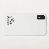Mevr. Persoonlijke naam Wit Zwart Case-Mate iPhone Case (Achterkant (horizontaal))