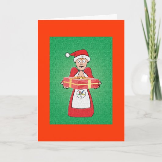 Mevr. Santa OES Feestdagen Kaart (Voorkant)