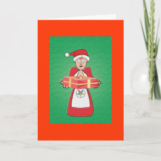 Mevr. Santa OES Feestdagen Kaart