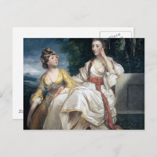 Mevr. Thrale en haar Dochter Hester 1777-78 Briefkaart (Voorkant / Achterkant)