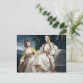 Mevr. Thrale en haar Dochter Hester 1777-78 Briefkaart (Staand voorkant)