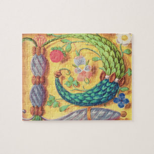 Mevrouw 134 Verlichtingsbrief "P", versierd met fl Legpuzzel