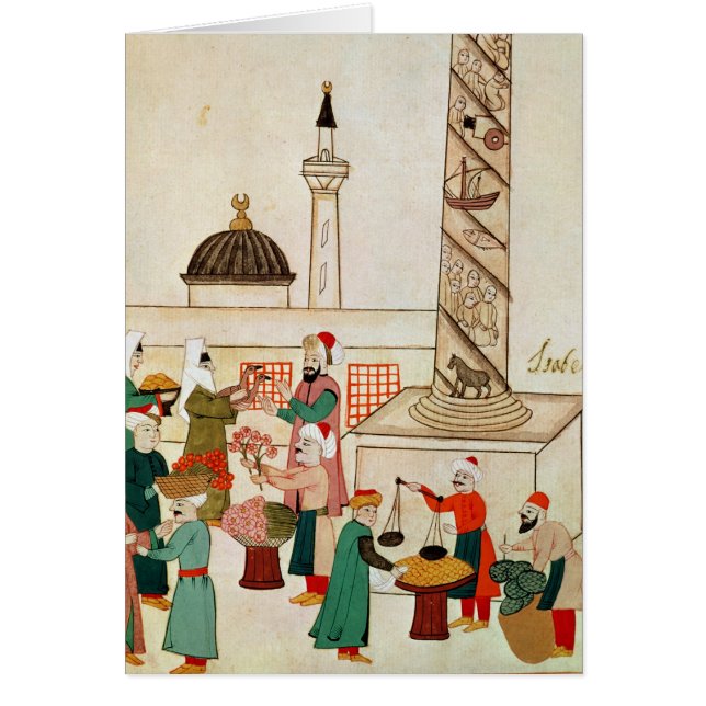 Mevrouw 1671 A Bazaar in Istanbul, c.1580 (Voorkant)