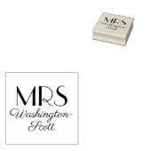 Mevrouw 1or2 rij afgebroken langere namen bruiloft rubberstempel (Gestempeld)