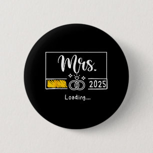 Mevrouw 2025 Verloving Bruid Huwelijk Nieuwgetrouw Ronde Button 5,7 Cm
