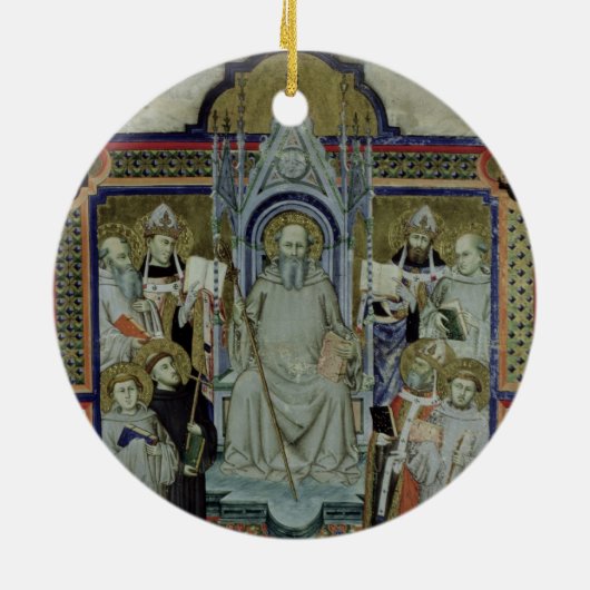 Mevrouw 501 St. Benedict (vellum) Keramisch Ornament (Achterkant)