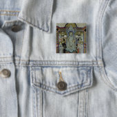 Mevrouw 501 St. Benedict (vellum) Vierkante Button 5,1 Cm (In situ)