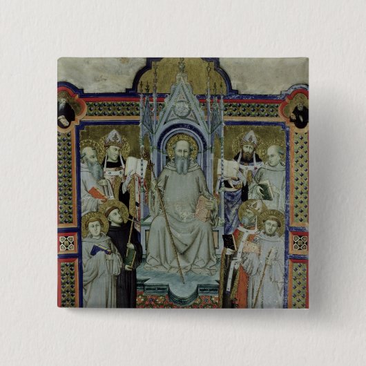 Mevrouw 501 St. Benedict (vellum) Vierkante Button 5,1 Cm (Voorkant)