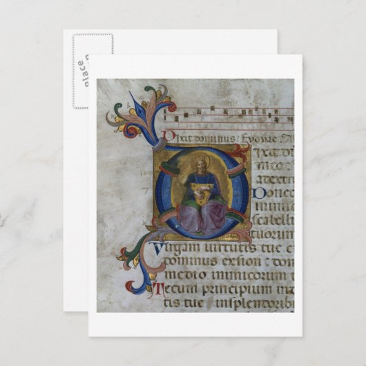 Mevrouw 531 f.169v Geschiedeniseerd initiaal "D" m Briefkaart (Voorkant / Achterkant)