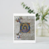 Mevrouw 531 f.169v Geschiedeniseerd initiaal "D" m Briefkaart (Staand voorkant)