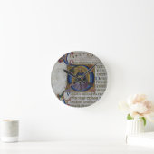 Mevrouw 531 f.169v Geschiedeniseerd initiaal "D" w Ronde Klok (Huis)