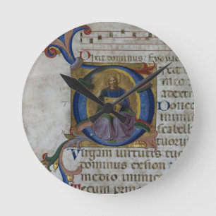 Mevrouw 531 f.169v Geschiedeniseerd initiaal "D" w Ronde Klok