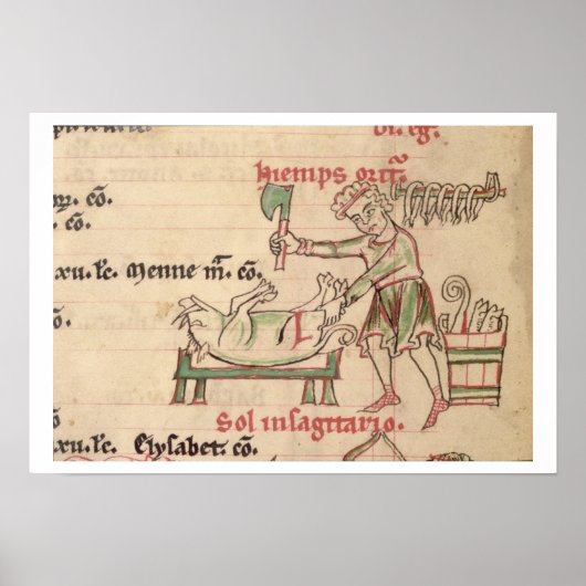 Mevrouw 54. f.6r november: Het doden van de Varken Poster (Voorkant)