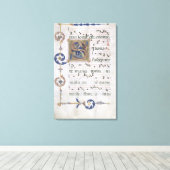 Mevrouw 564 f.13v Pagina met gehistoriseerd initia Canvas Afdruk (Insitu (Houten vloer))